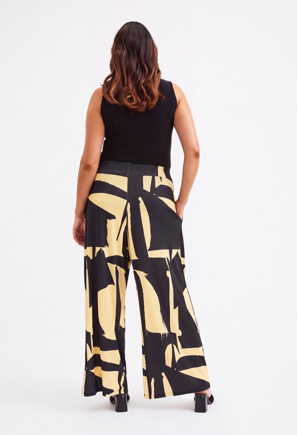 Lounge Wide Leg Curve+ Trousers, view 3 – Pamela Scott