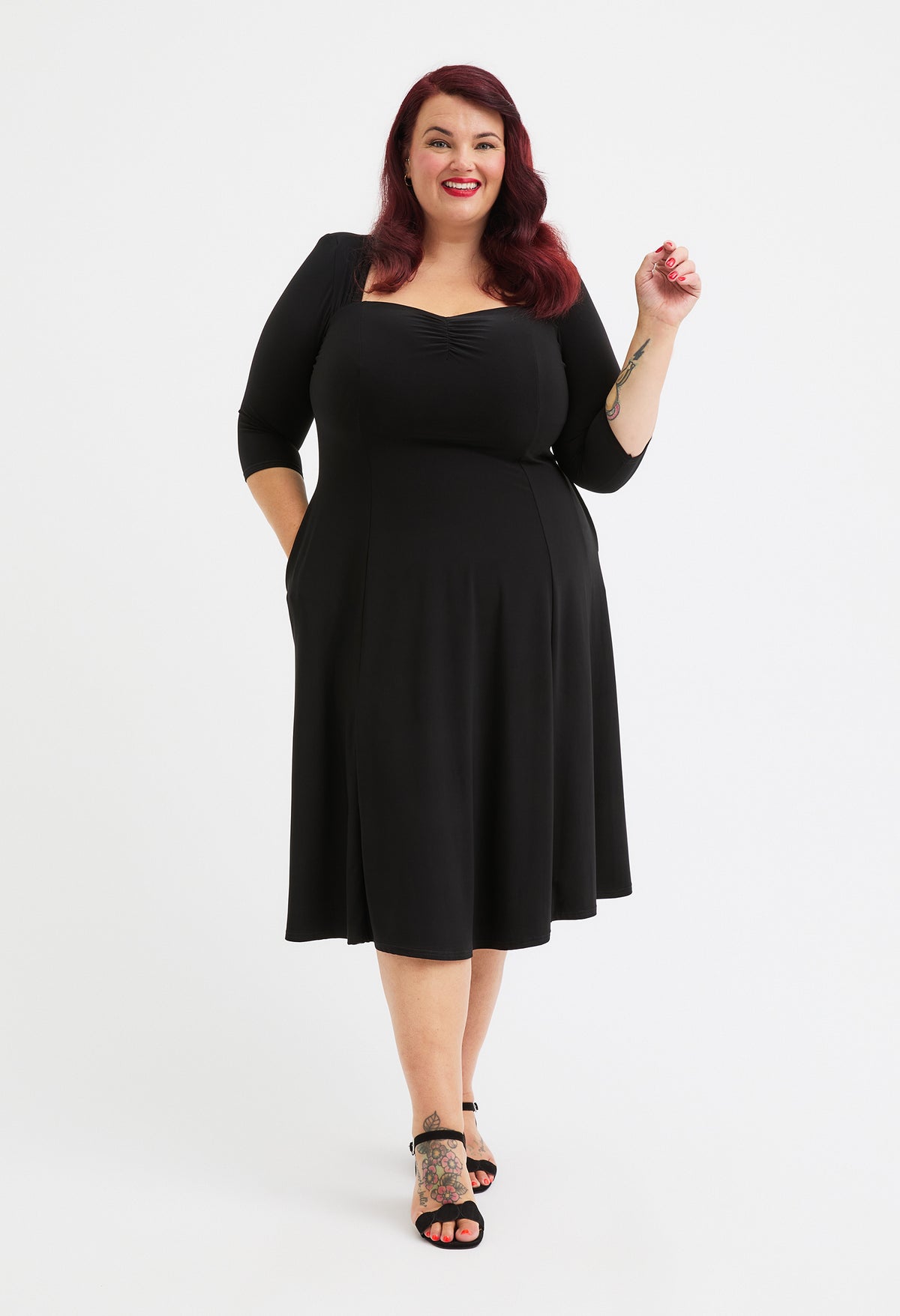 Georgina Sweetheart 1940s Curve+ Dress – Pamela Scott