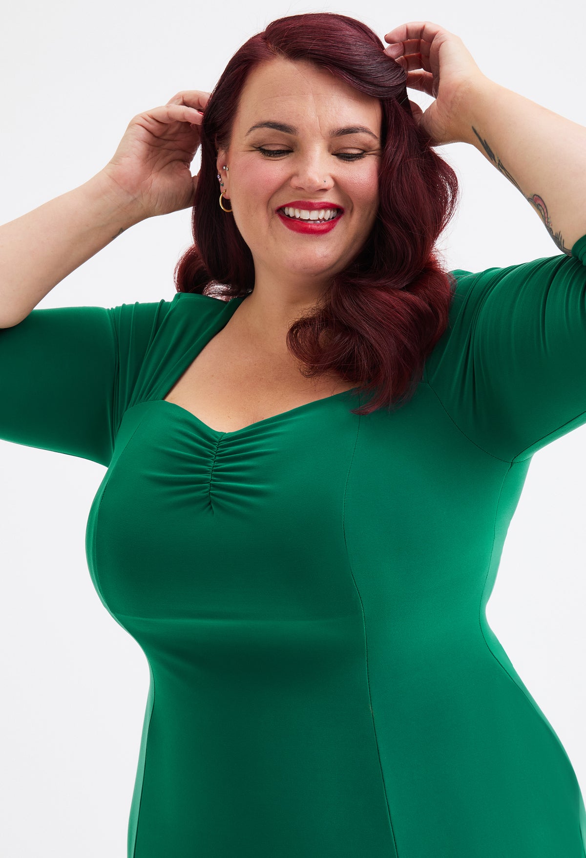 Georgina Sweetheart 1940s Curve+ Dress, view 3 – Pamela Scott