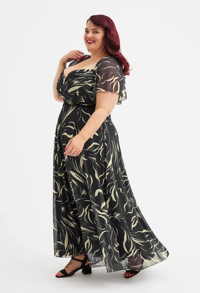Kemi Bolero Wrap Maxi Curve+ Dress, view 2 – Pamela Scott