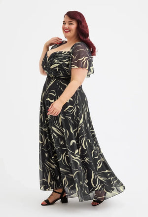 Kemi Bolero Wrap Maxi Curve+ Dress, view 2 – Pamela Scott