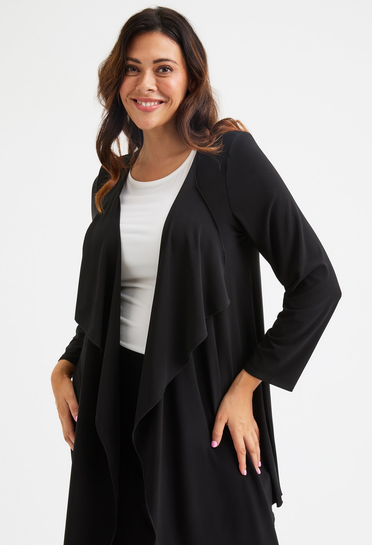 Waterfall Curve+ Open Jacket, view 3 – Pamela Scott