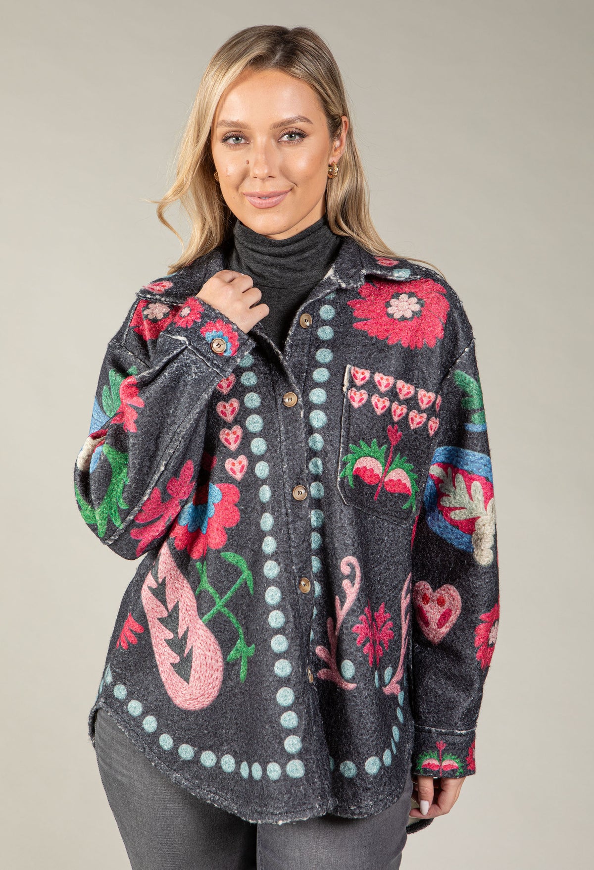 Printed Boho Shacket