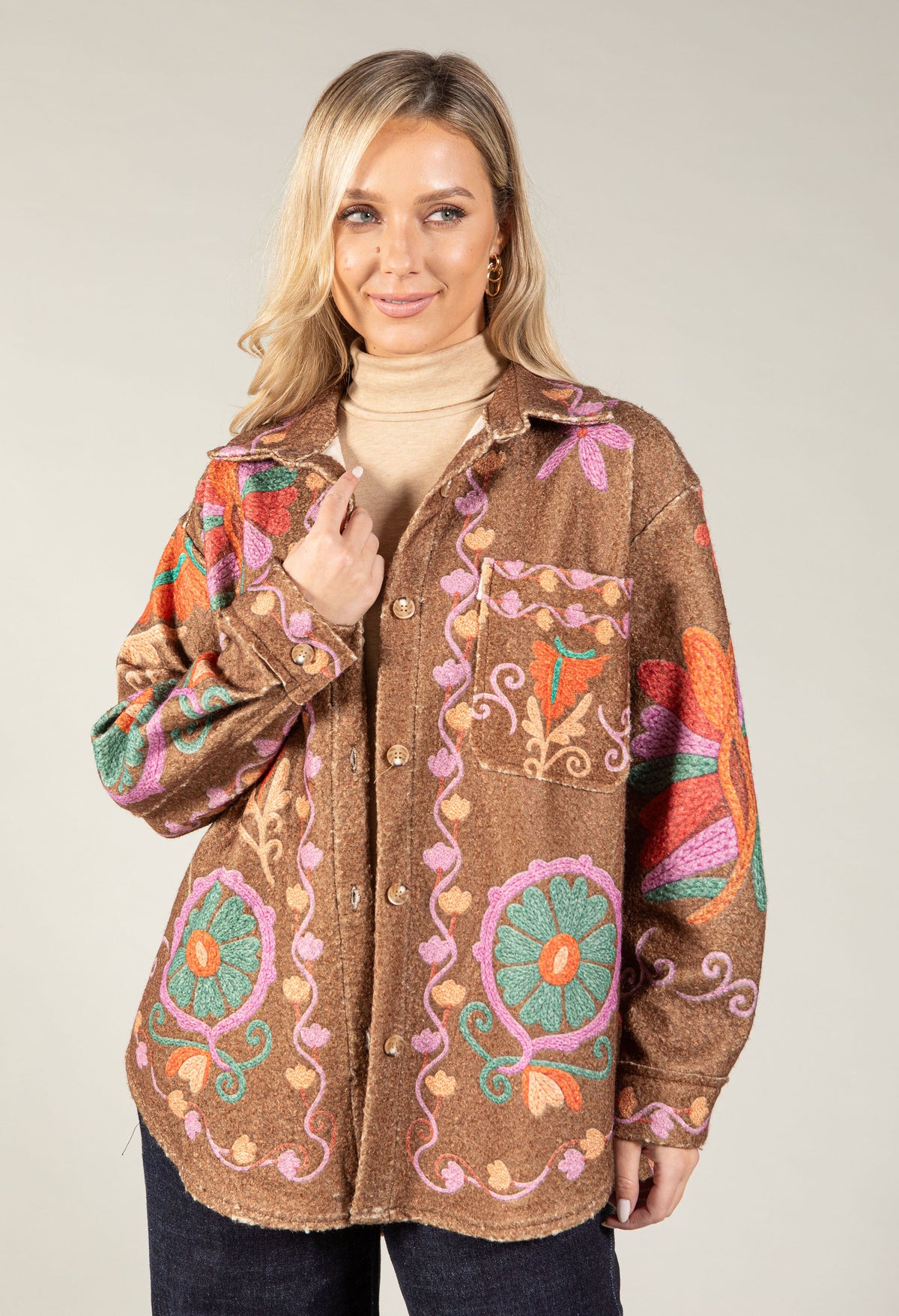 Printed Boho Shacket