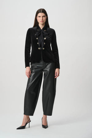 Velvet Military Fitted Blazer, view 2 – Pamela Scott