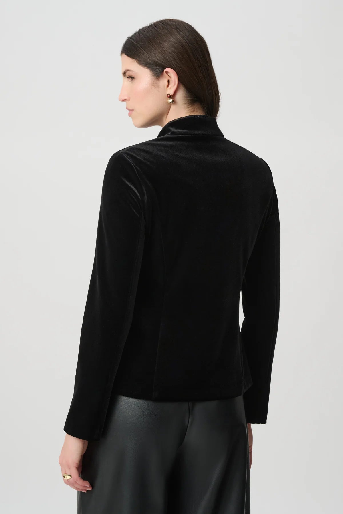 Velvet Military Fitted Blazer, view 4 – Pamela Scott