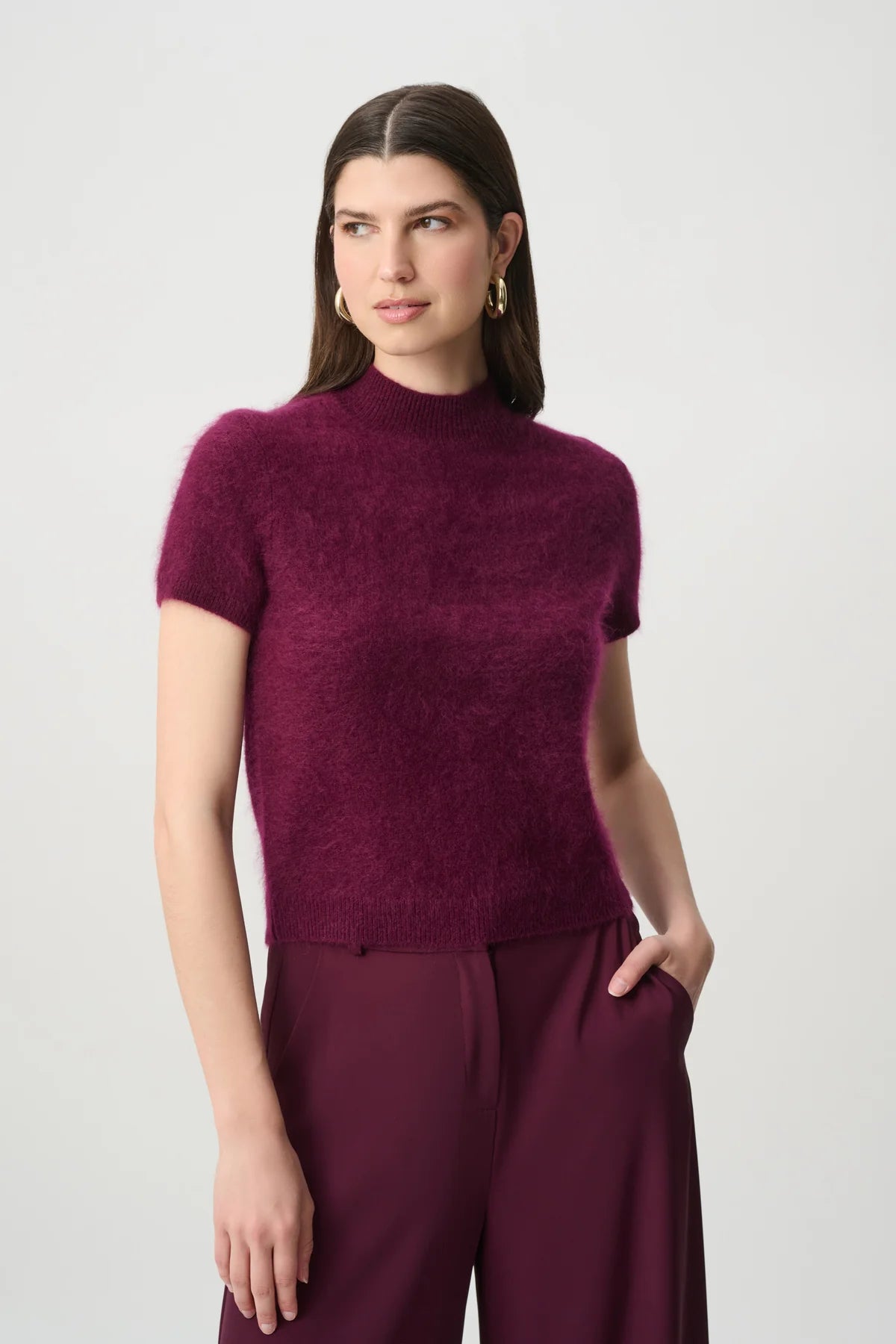 Brushed Wool Short Sleeve Sweater – Pamela Scott