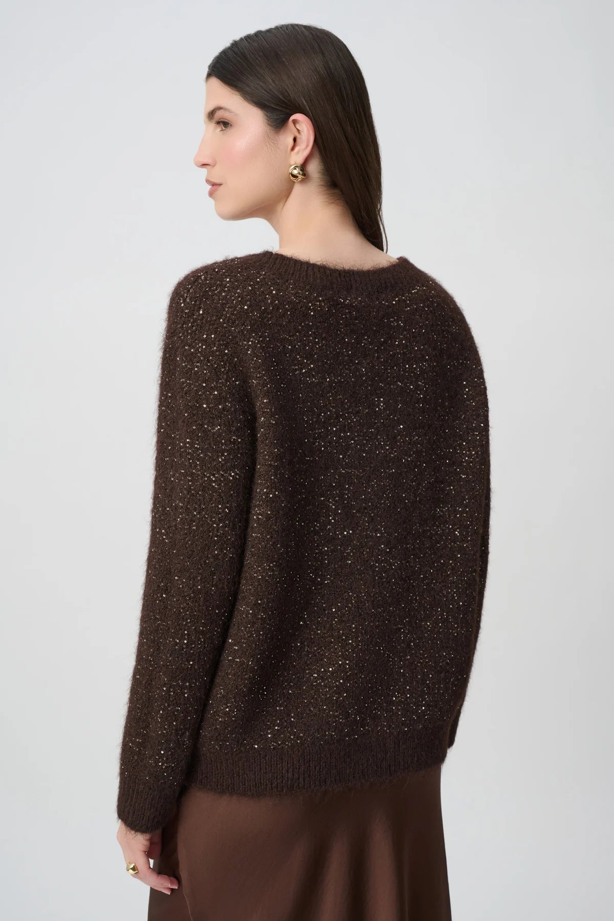 Sequin Yarn Crewneck Sweater, view 5 – Pamela Scott