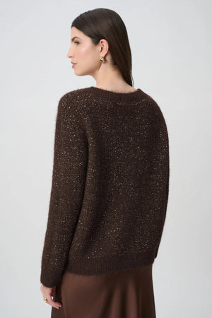Sequin Yarn Crewneck Sweater, view 5 – Pamela Scott