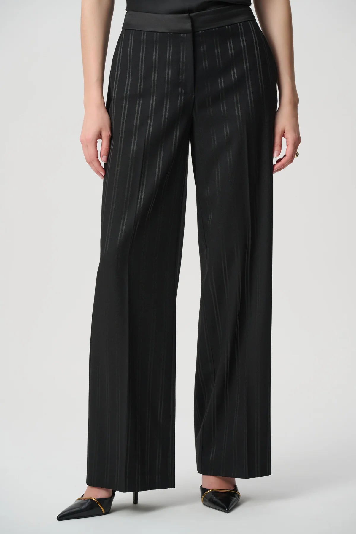 Tailored Striped Wide-Leg Pants – Pamela Scott