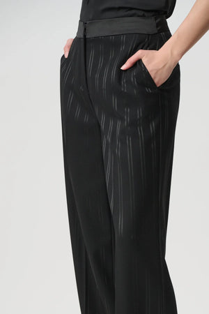 Tailored Striped Wide-Leg Pants, view 2 – Pamela Scott