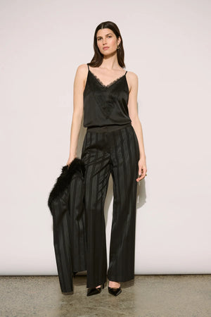 Tailored Striped Wide-Leg Pants, view 3 – Pamela Scott