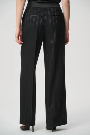 Tailored Striped Wide-Leg Pants, view 4 – Pamela Scott