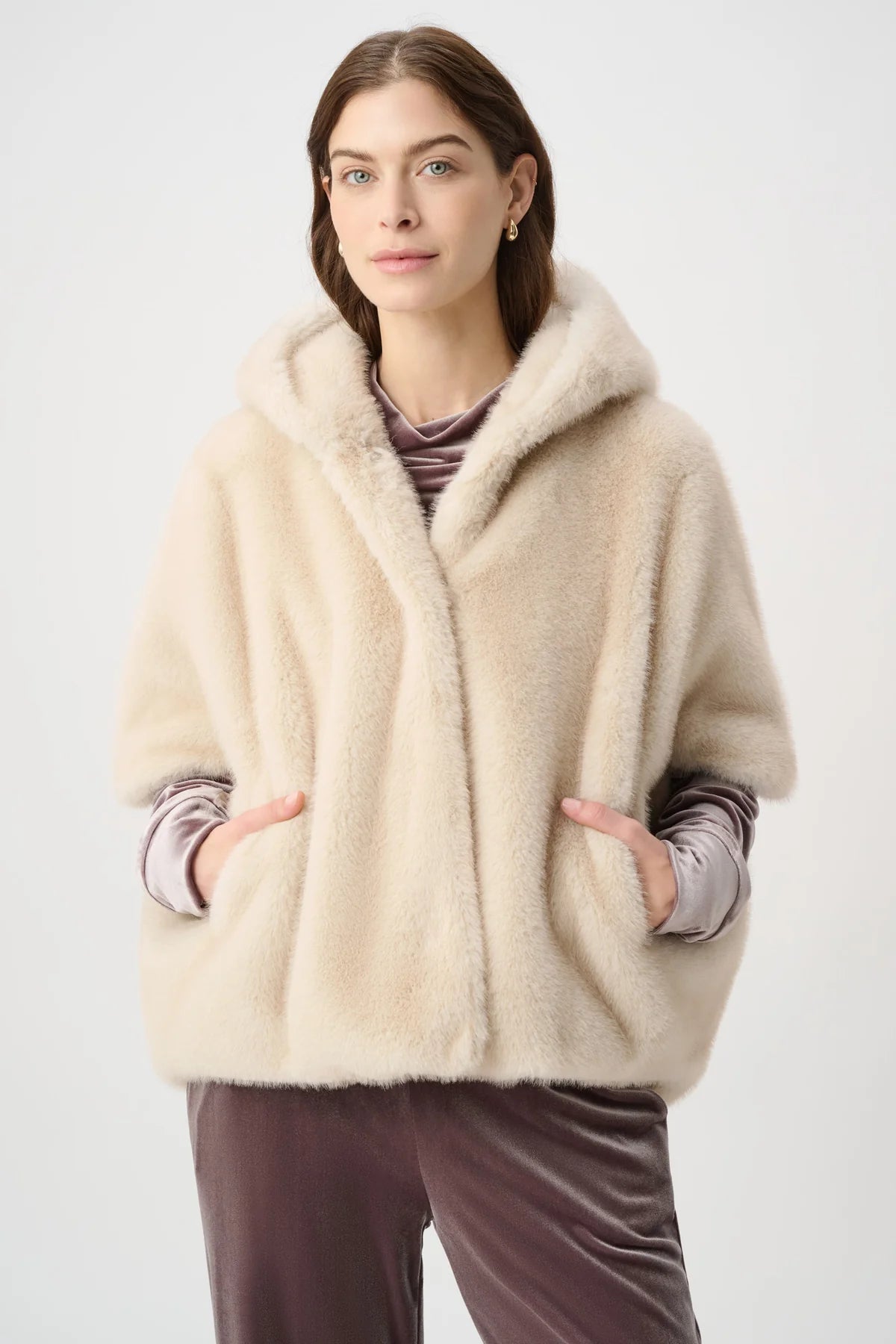 Hooded Faux Fur Jacket