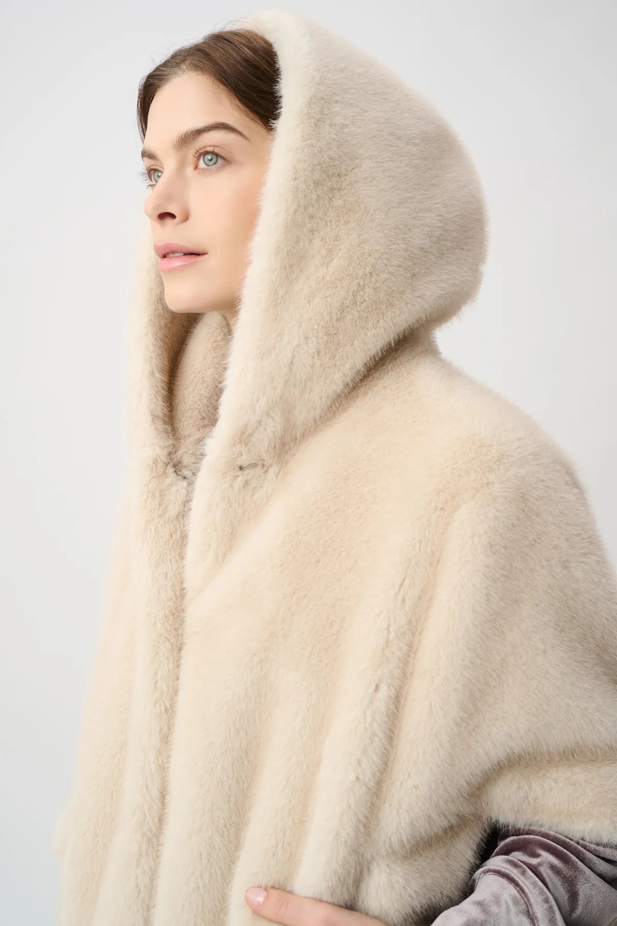Hooded Faux Fur Jacket