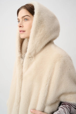 Hooded Faux Fur Jacket
