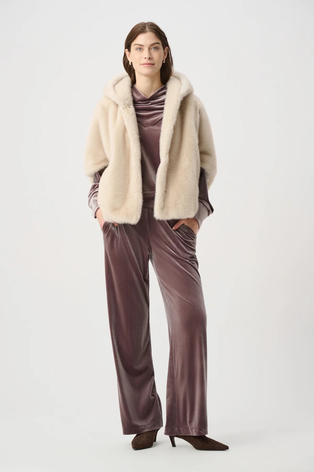 Hooded Faux Fur Jacket