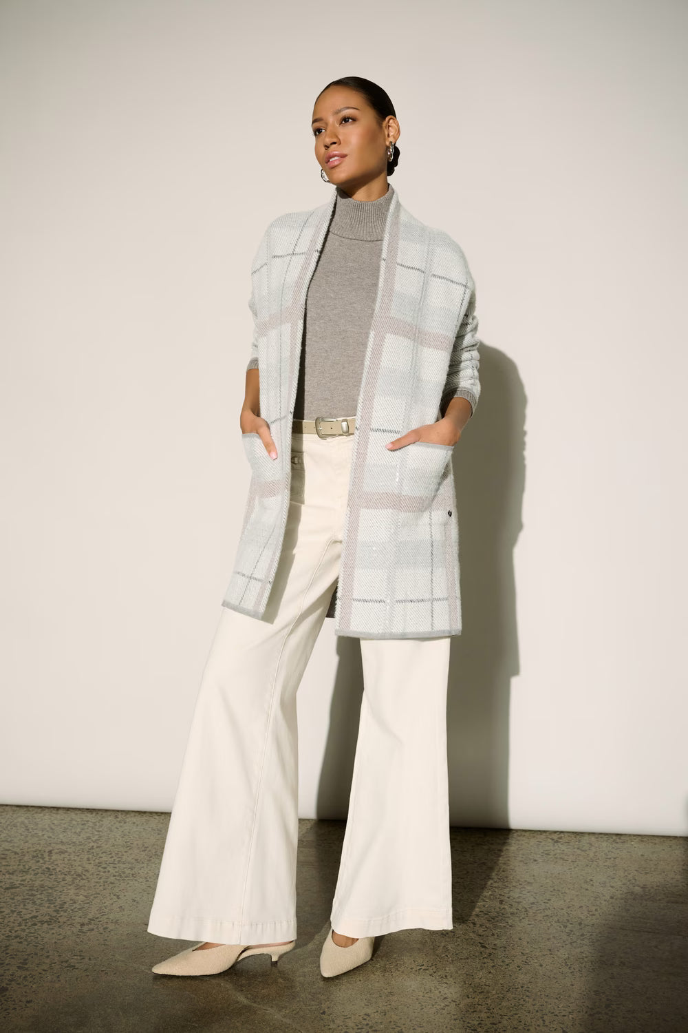 Plaid Casual Cardigan