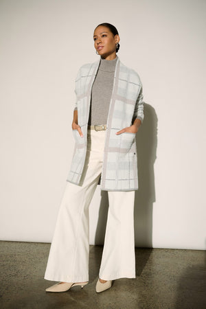Plaid Casual Cardigan