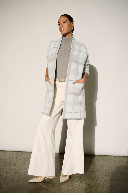 Plaid Casual Cardigan