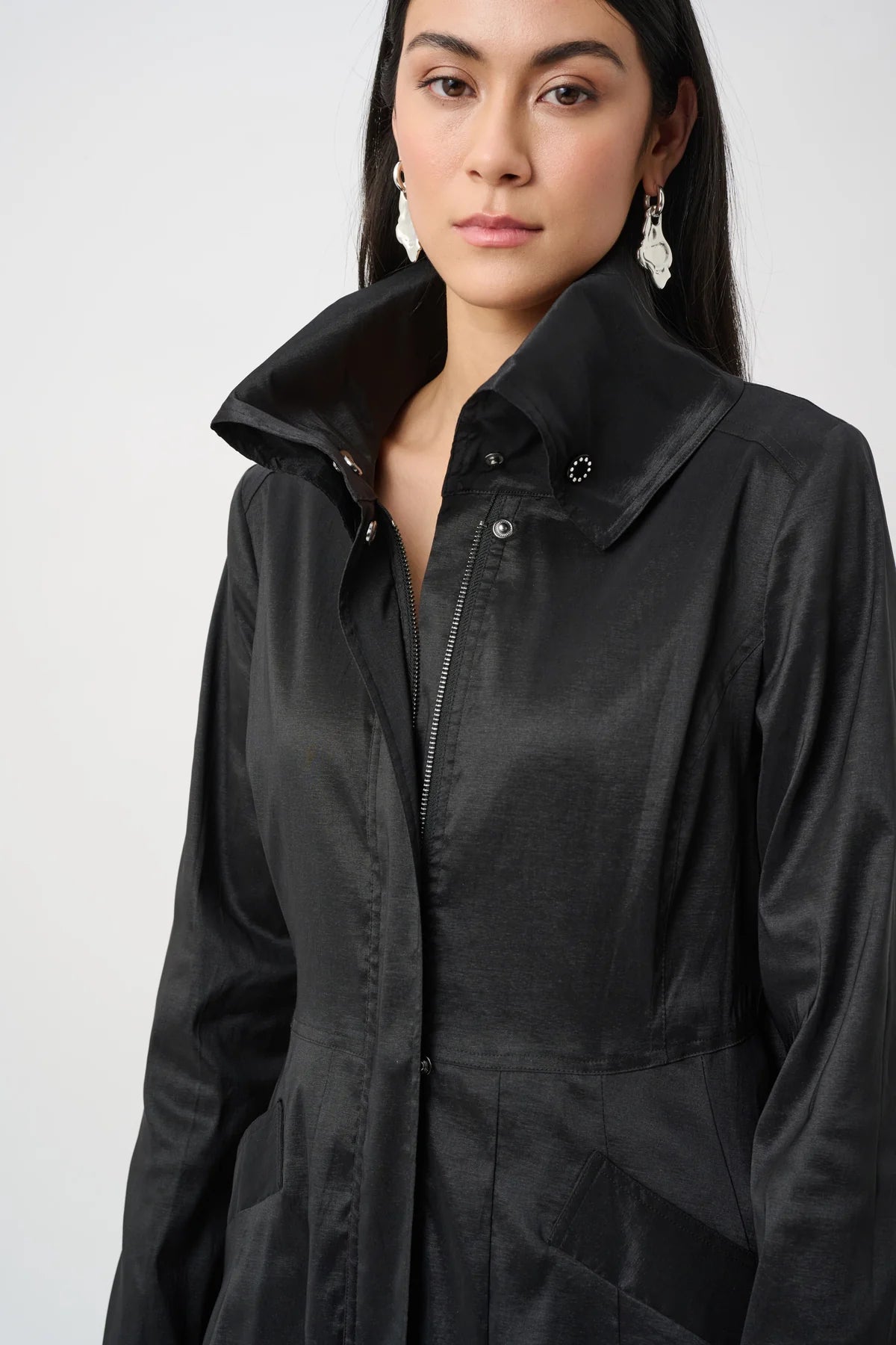 Belted Fit And Flare Balloon Coat