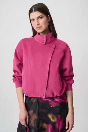 Faux Suede Crop Jacket