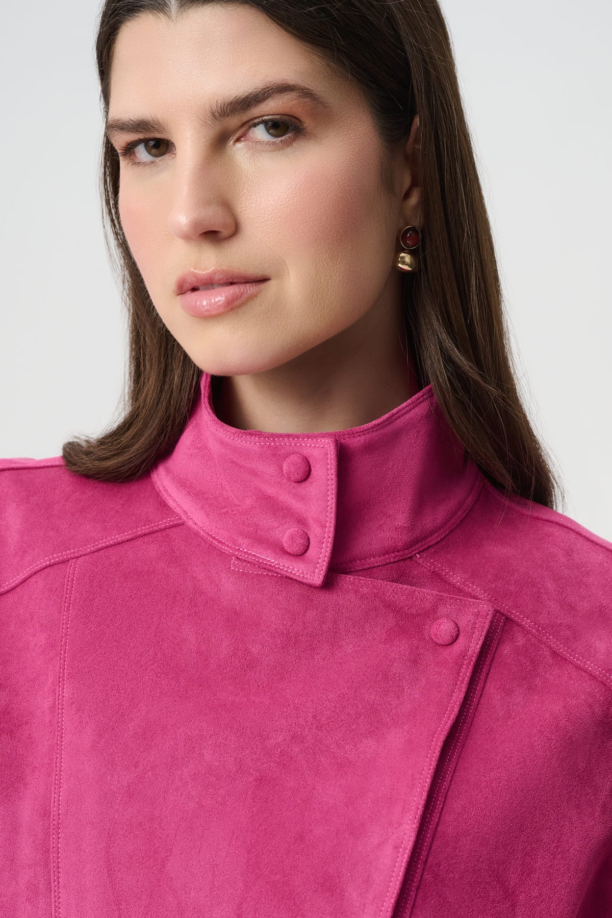 Faux Suede Crop Jacket