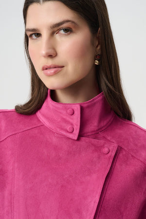 Faux Suede Crop Jacket