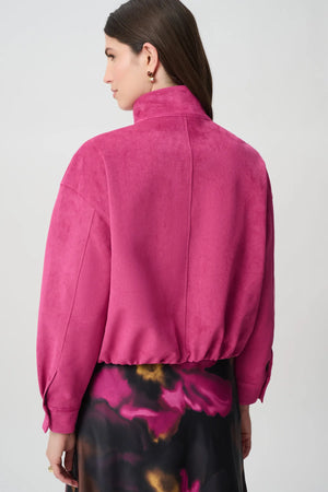 Faux Suede Crop Jacket