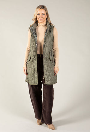Longline Quilted Gilet