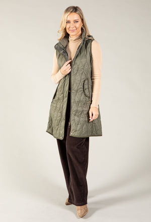 Longline Quilted Gilet