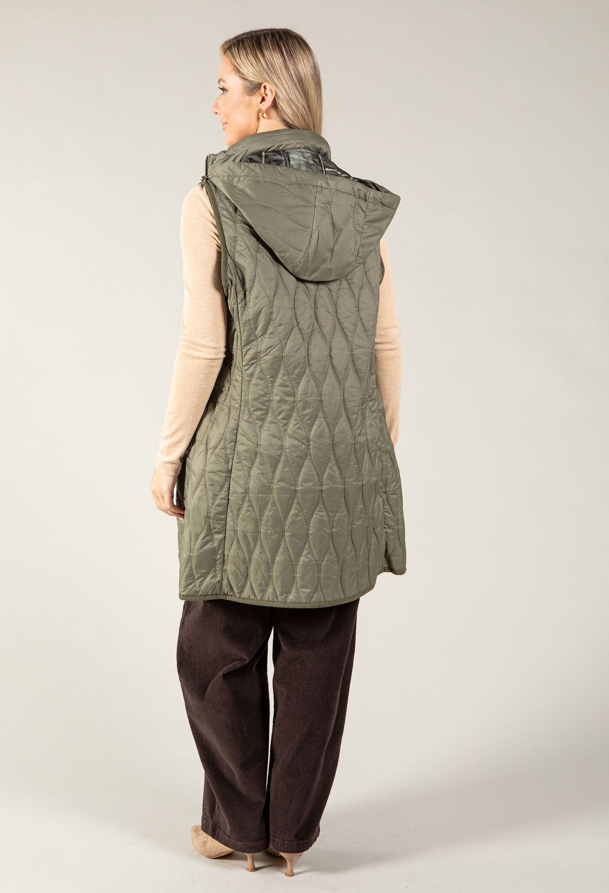 Longline Quilted Gilet