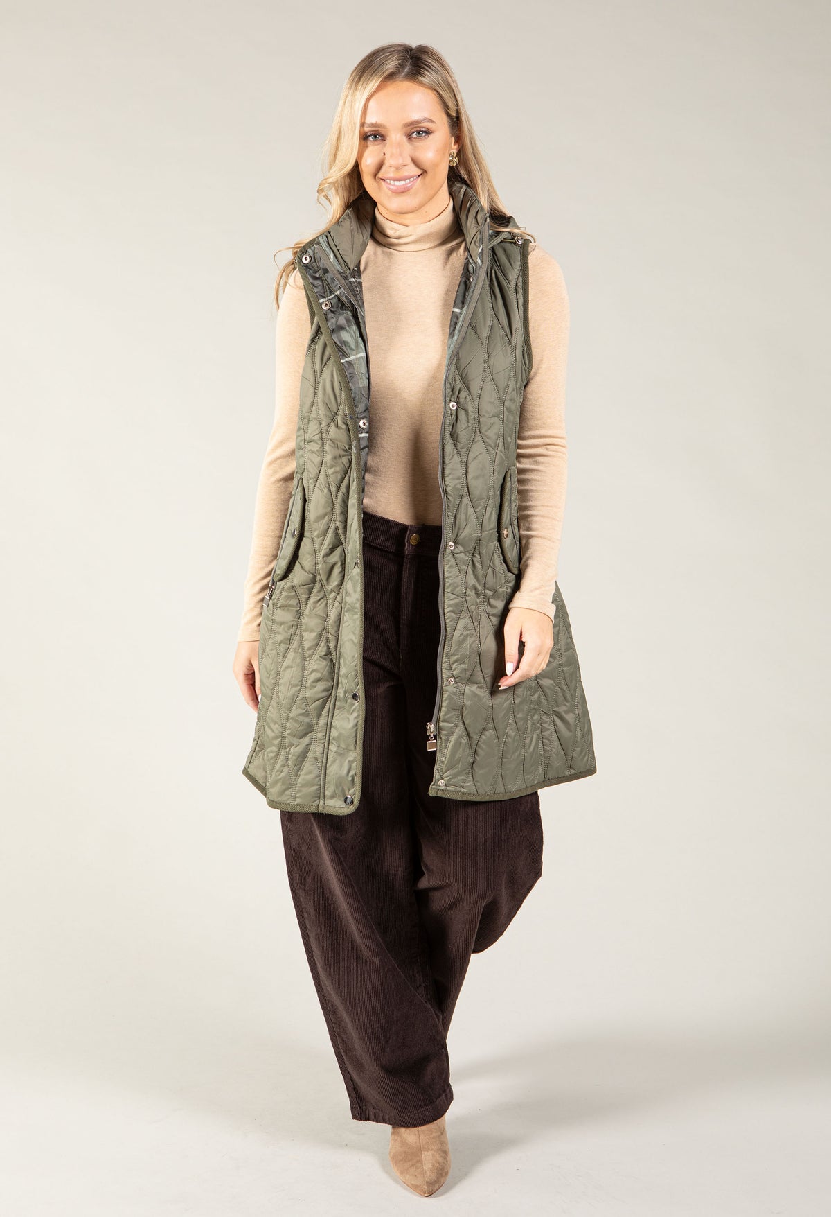 Longline Quilted Gilet