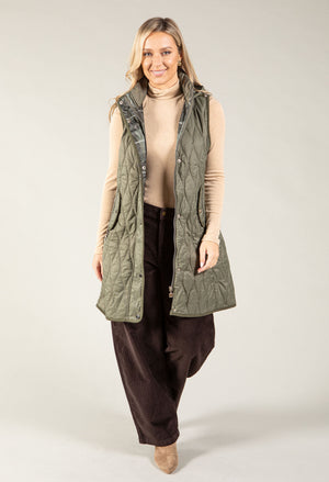 Longline Quilted Gilet