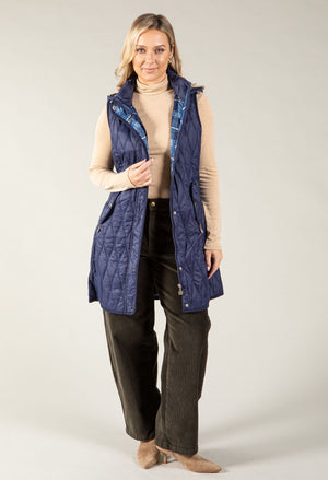 Longline Quilted Gilet