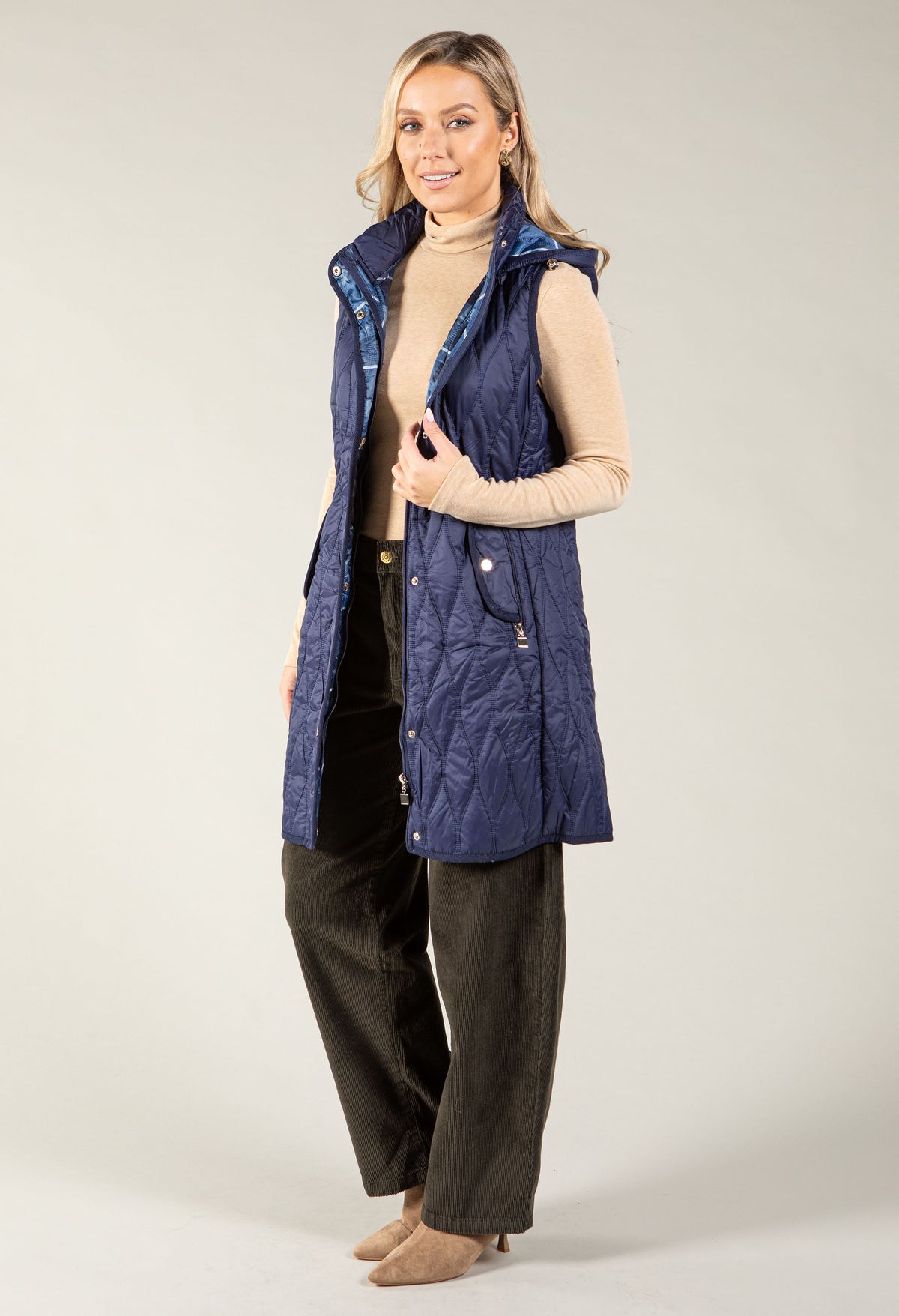 Longline Quilted Gilet