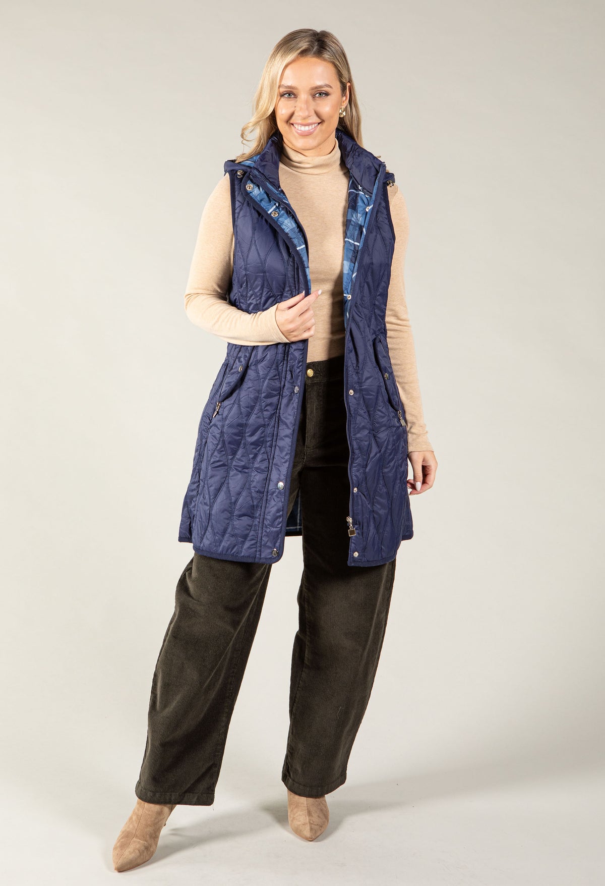 Longline Quilted Gilet
