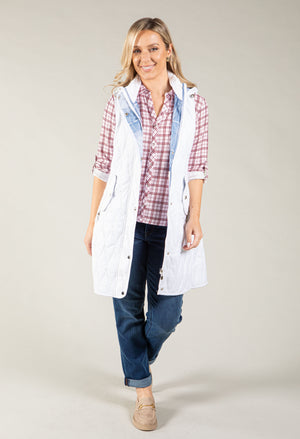 Longline Quilted Gilet