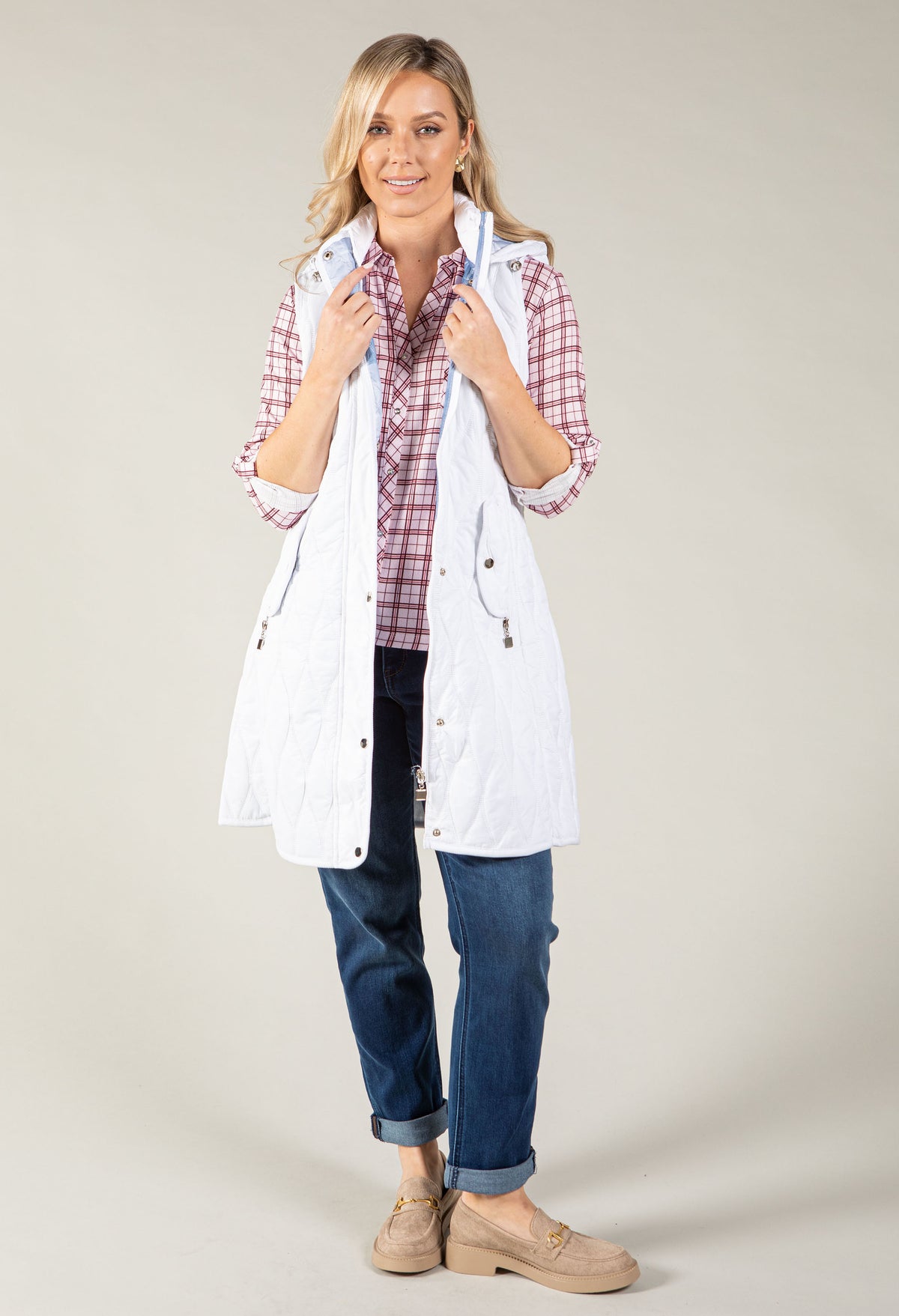 Longline Quilted Gilet
