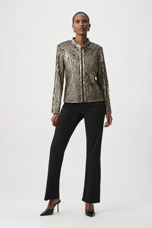 Metallic Soutache Fitted Jacket
