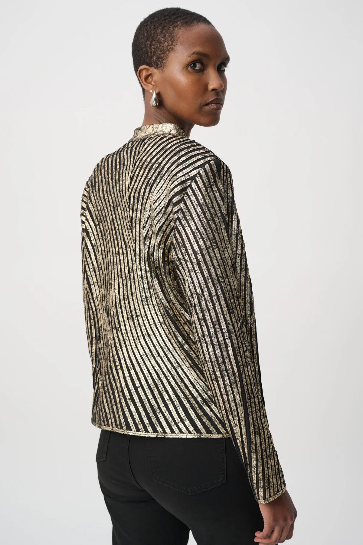Metallic Soutache Fitted Jacket