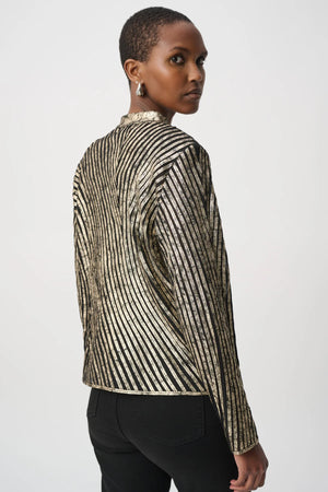 Metallic Soutache Fitted Jacket