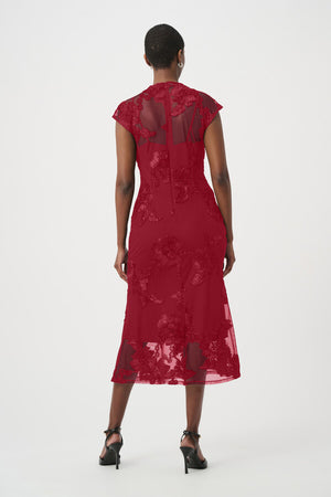 Embellished Trumpet Dress