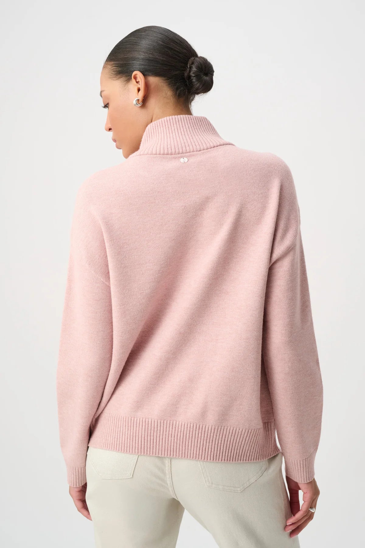 Embellished Mock-Neck Sweater