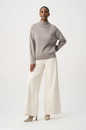 Embellished Mock-Neck Sweater