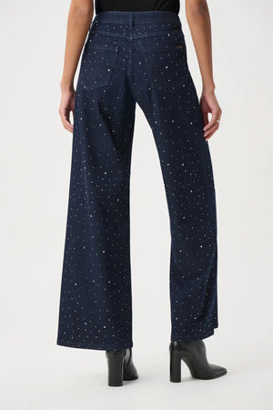 Rhinestone Wide-Leg Jeans