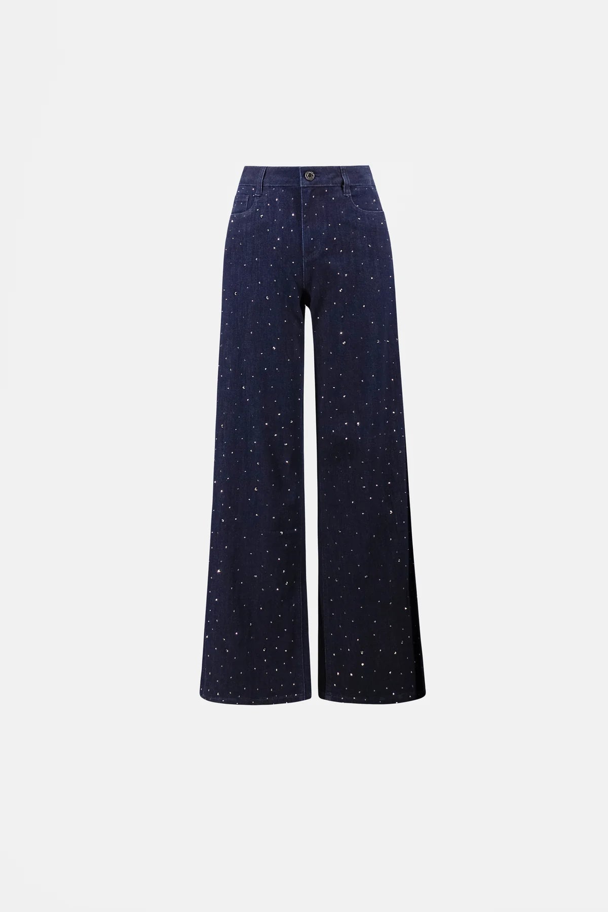 Rhinestone Wide-Leg Jeans
