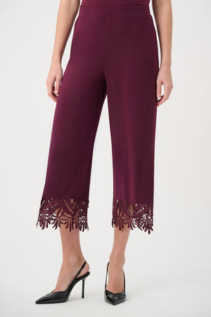 Embroidered Cropped Trousers