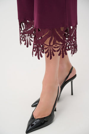 Embroidered Cropped Trousers