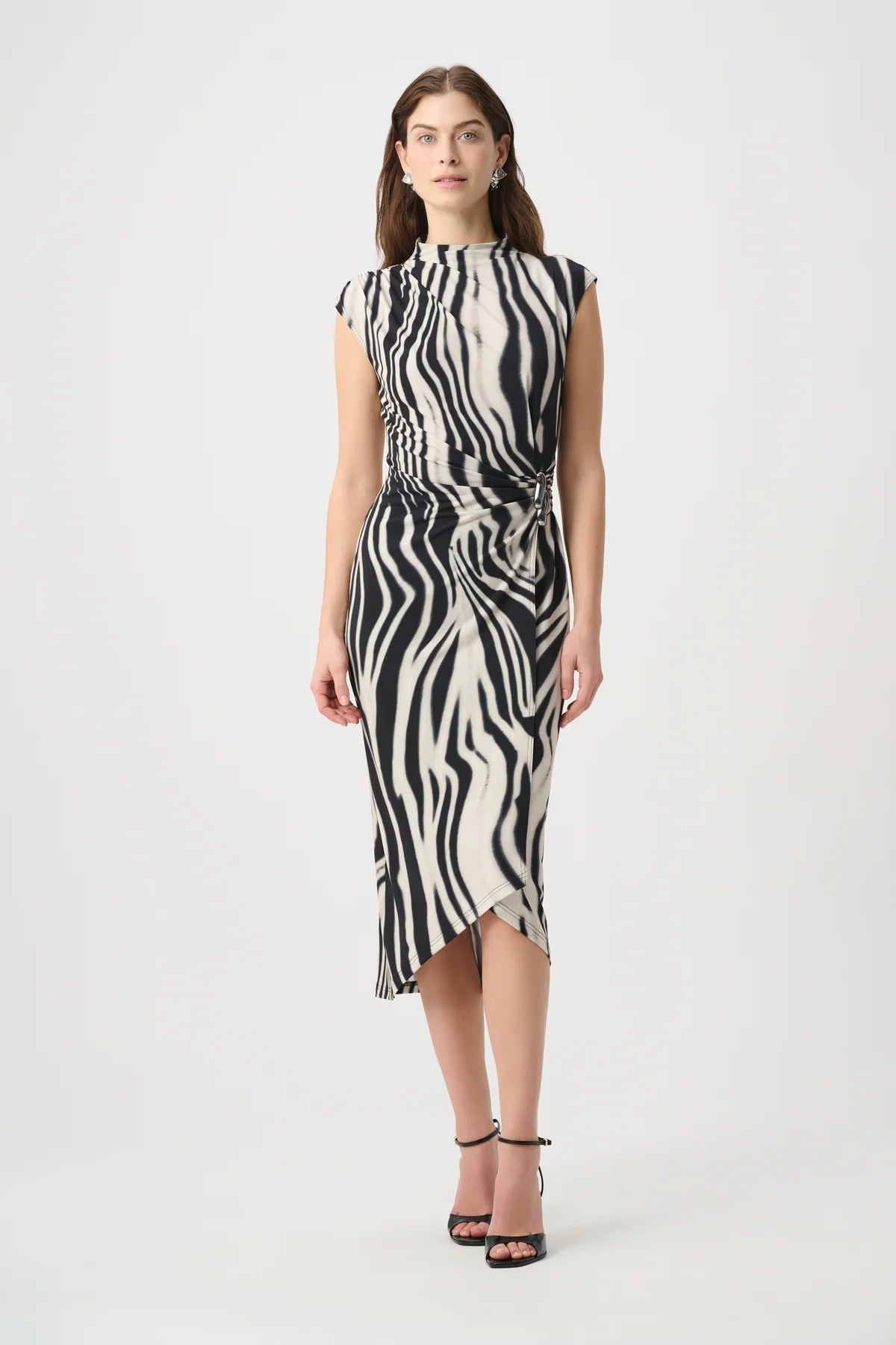Zebra Print Wrap Dress
